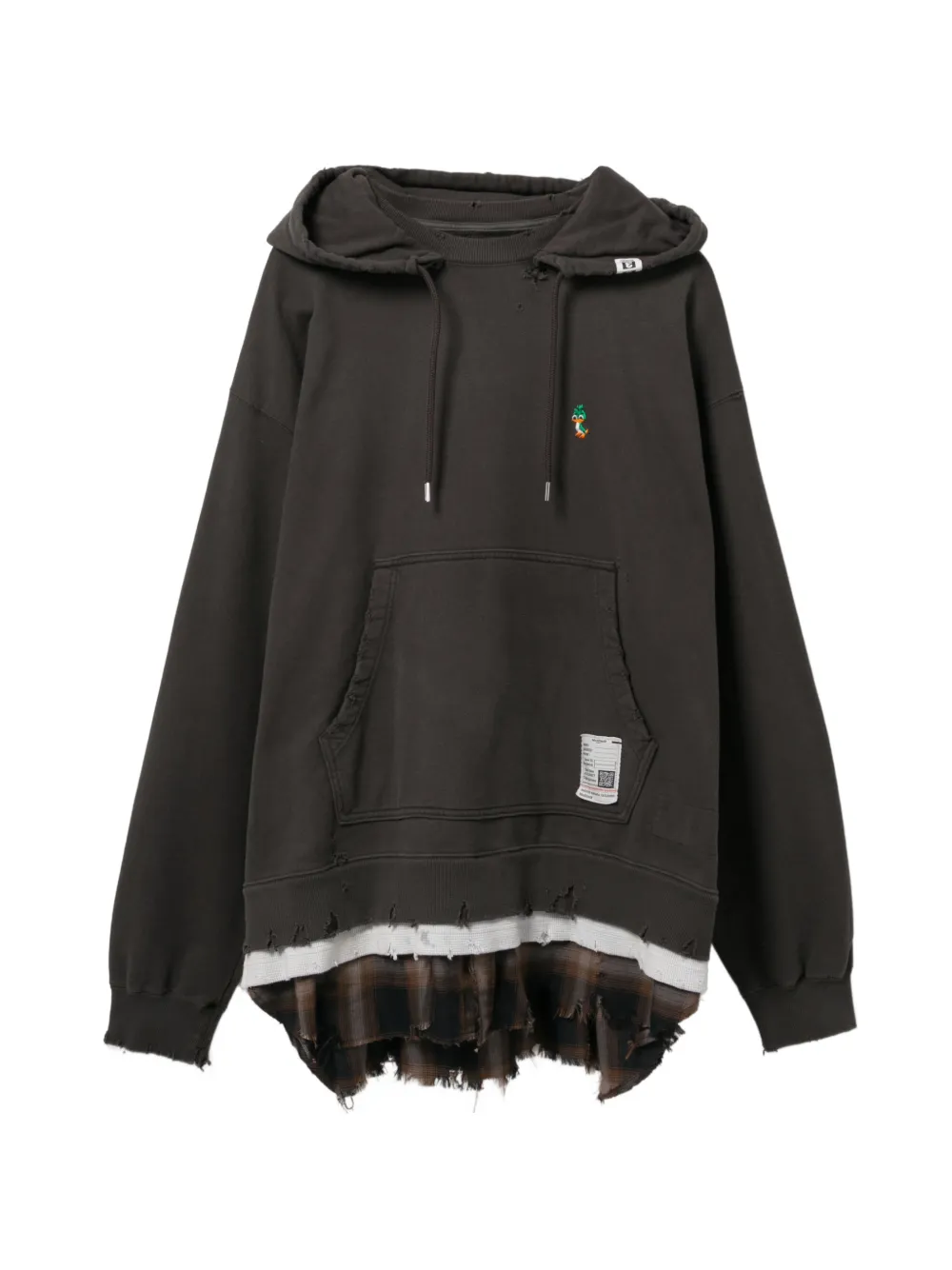 Maison MIHARA YASUHIRO logo-embroidered hoodie - Grau