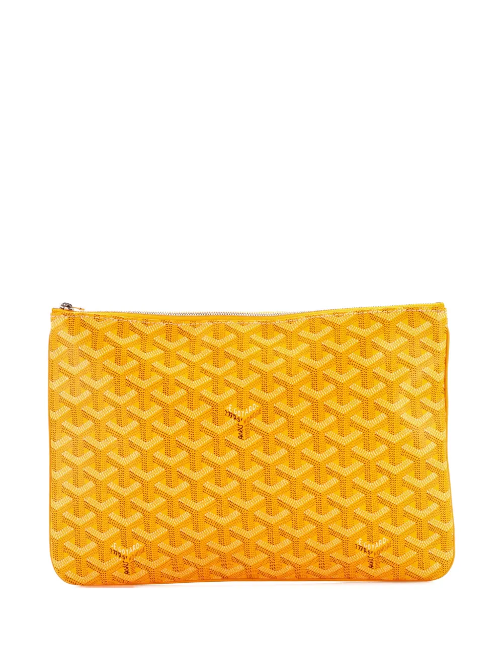 Goyard Pre-Owned Senat Zip Coated Canvas MM pouch - Giallo