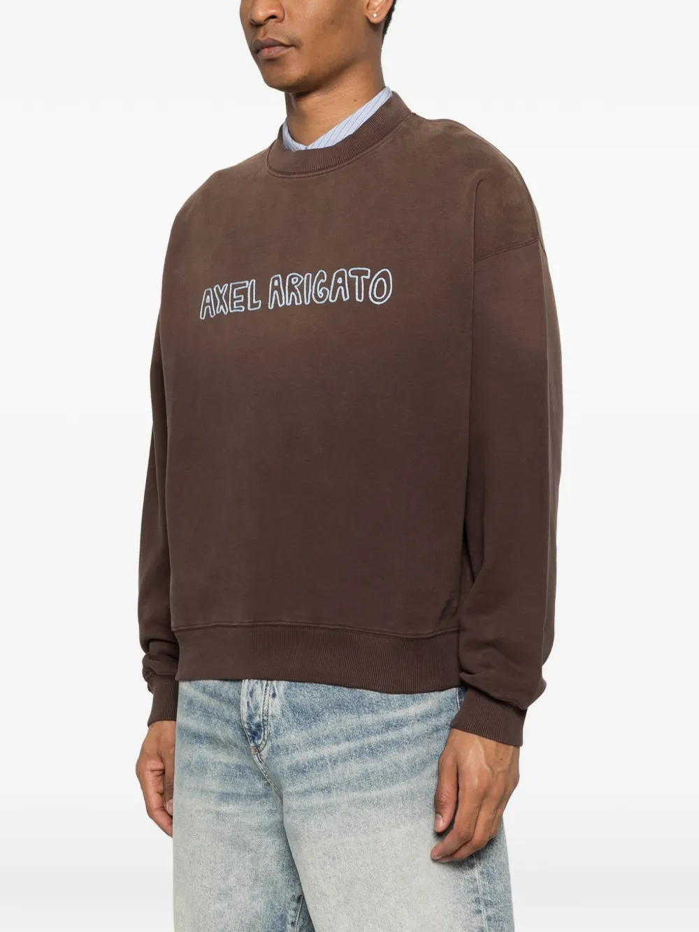 Axel Arigato Sweater met logo Bruin