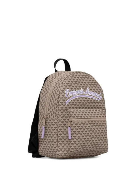 Emporio Armani Kids logo print backpack