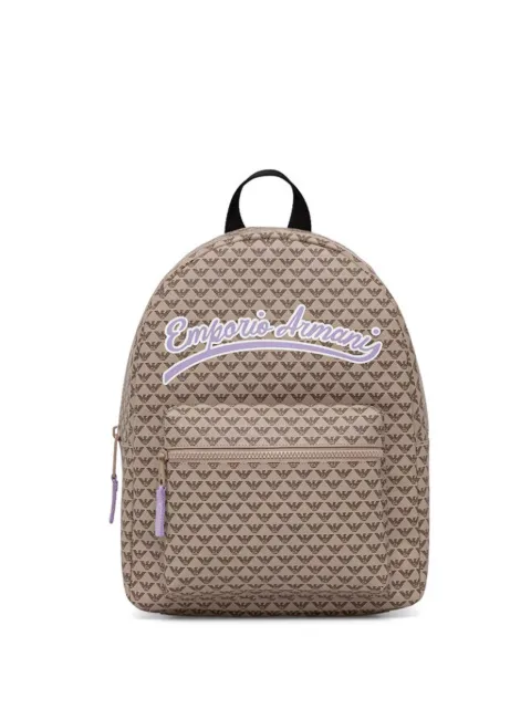 Emporio Armani Kids logo print backpack