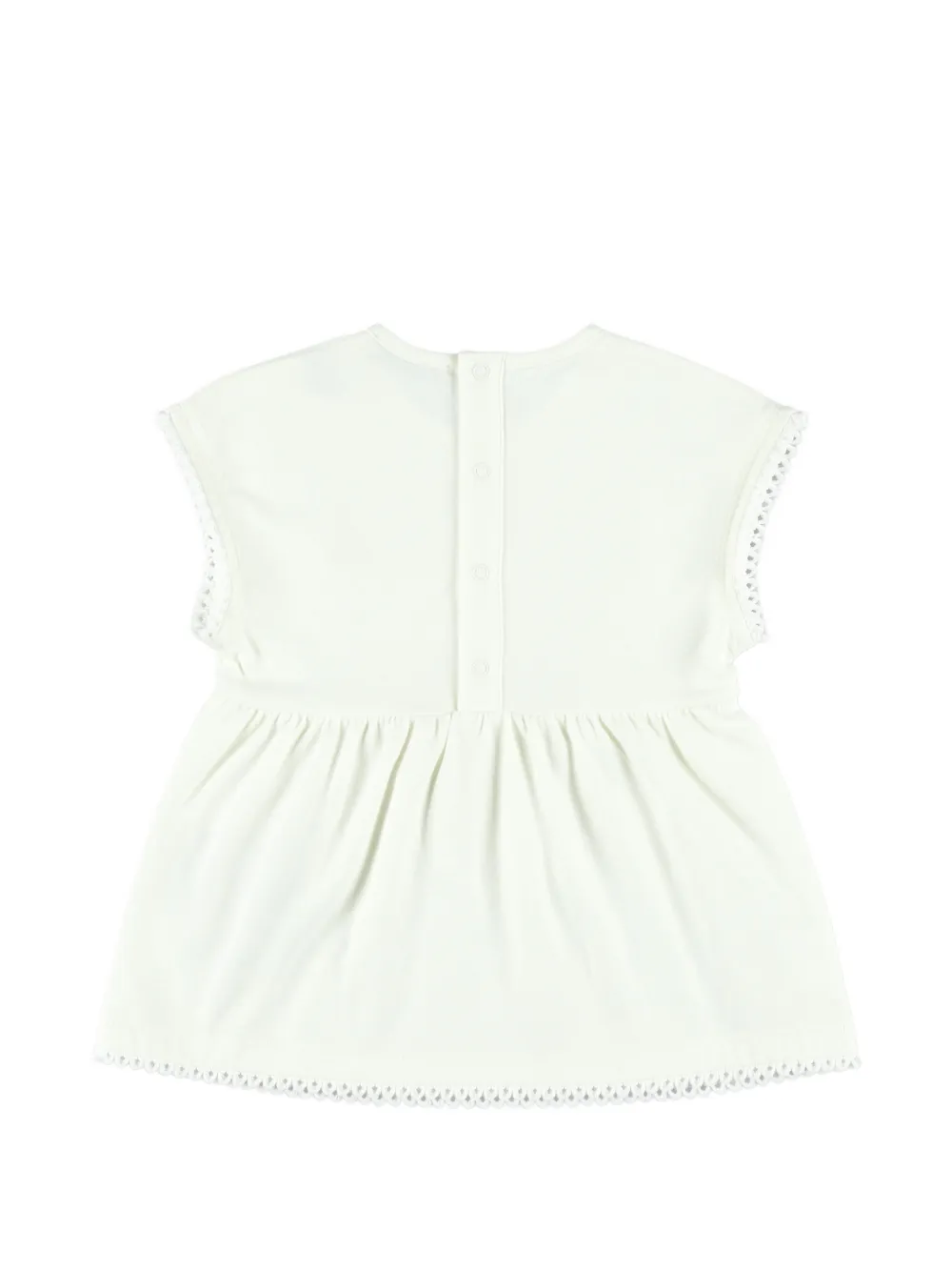 Moncler Enfant Shortsset met kanten afwerking Beige