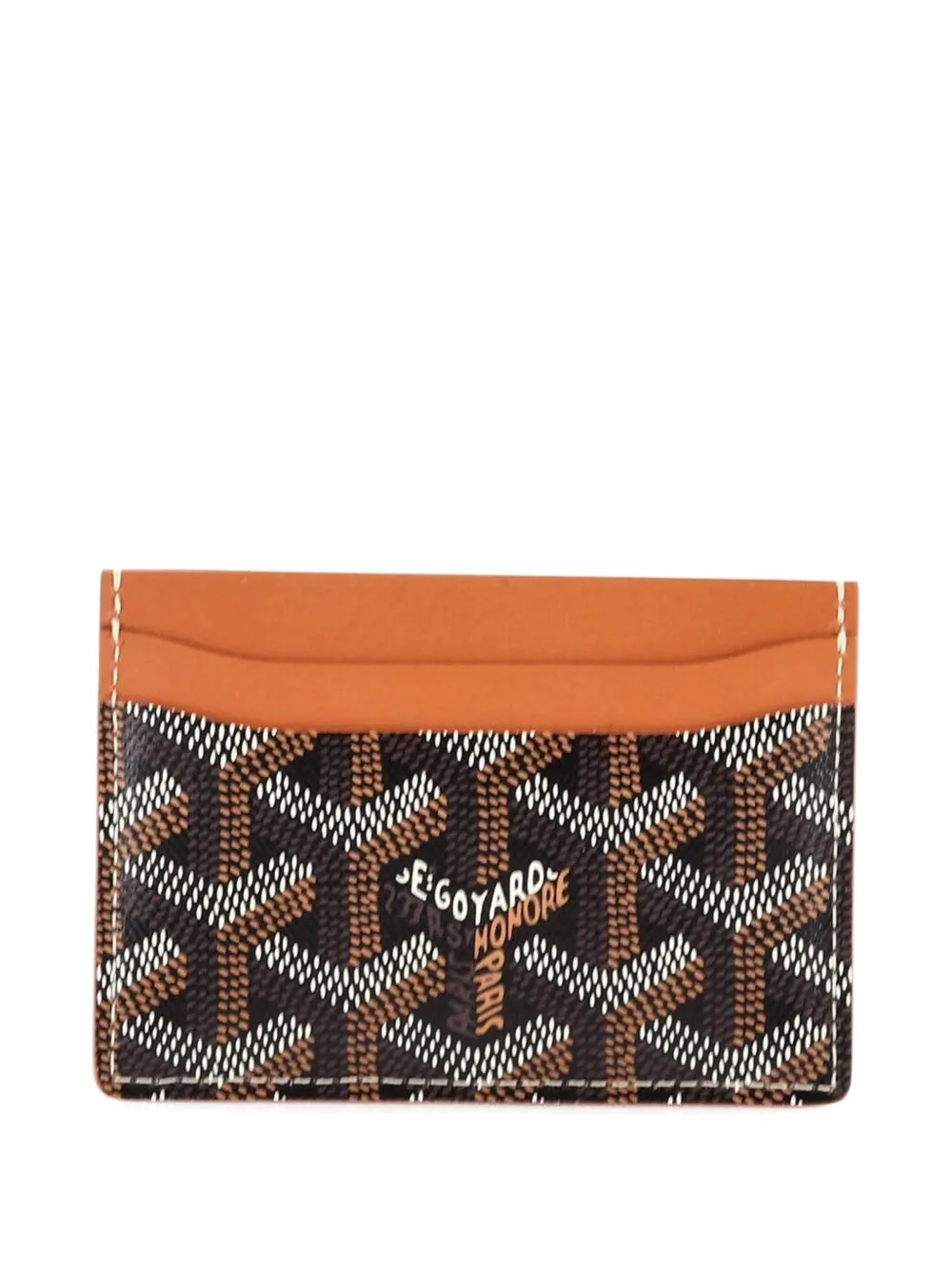 Goyard Pre-Owned Saint Sulpice Coated Canvas card holder - Marrone