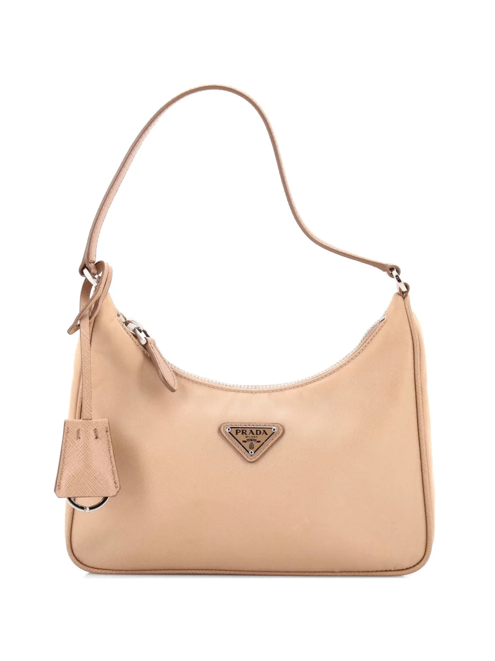 Prada Pre-Owned Re-Edition 2005 Tessuto with Saffiano Leather Mini hobo bag - Toni neutri