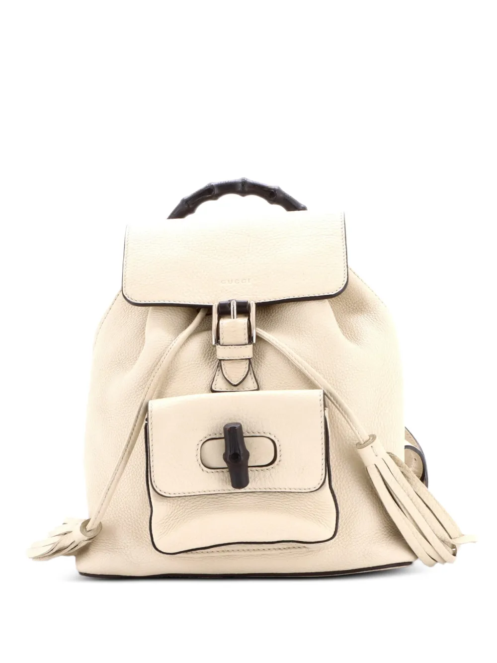 Gucci Pre-Owned Bamboo Tassel Leather Medium backpack - Toni neutri