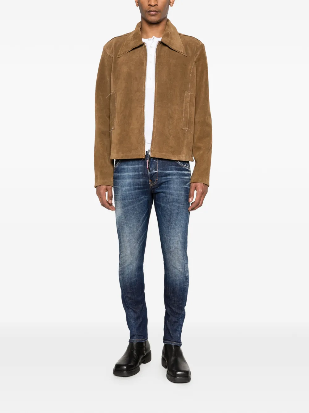 DSQUARED2 logo-patch belt-loop jeans | Slim-Fit Jeans