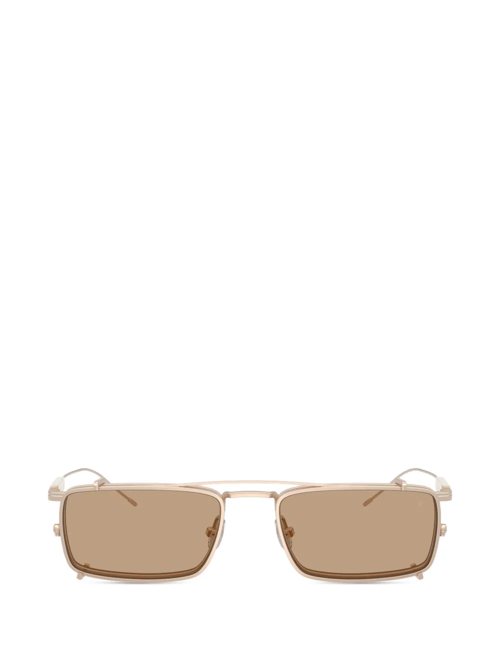 Brunello Cucinelli rectangle-frame glasses | Gold | Image 1