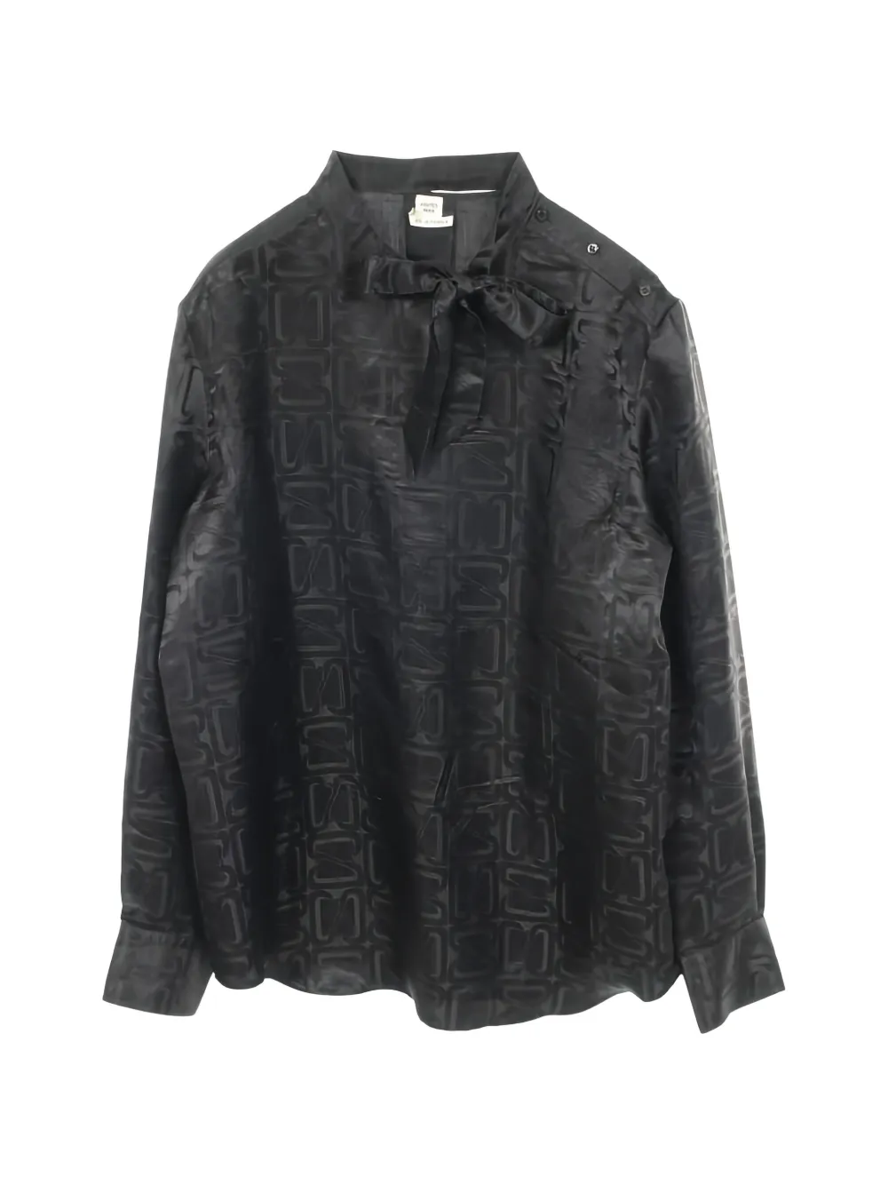 Hermès Pre-Owned Blusa con fiocco anni 2010 - Nero