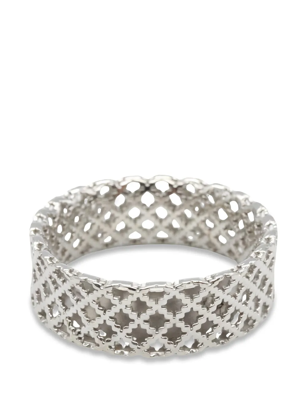 Gucci Pre-Owned 2010s Diamantissima lattice ring - Argento
