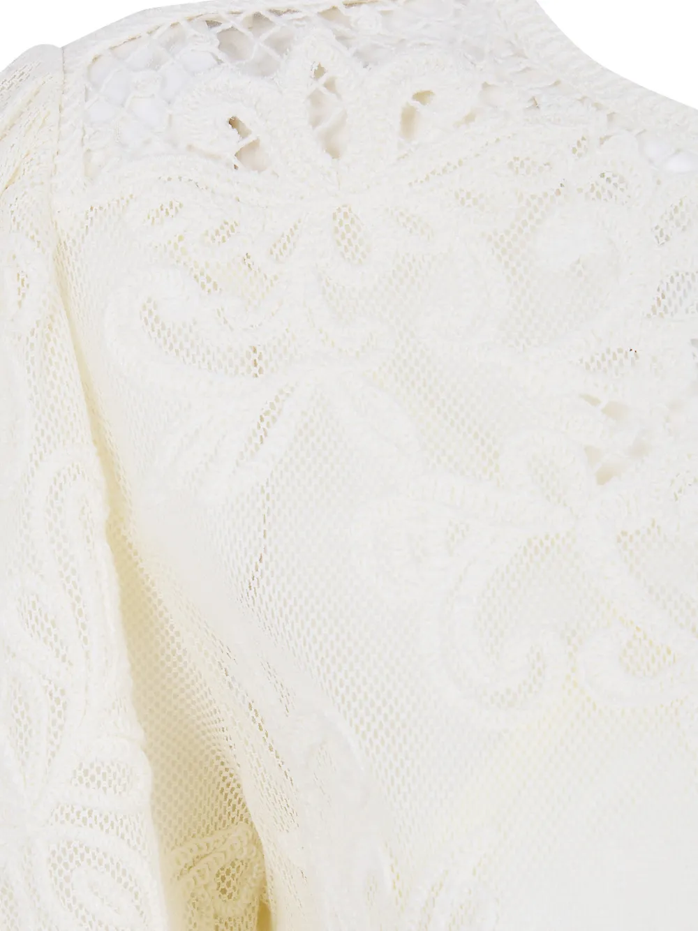 TWINSET Jurk met gewelfde afwerking en kant Beige