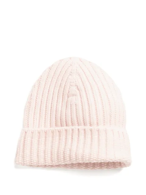 Barrie ribbed cashmere beanie hat