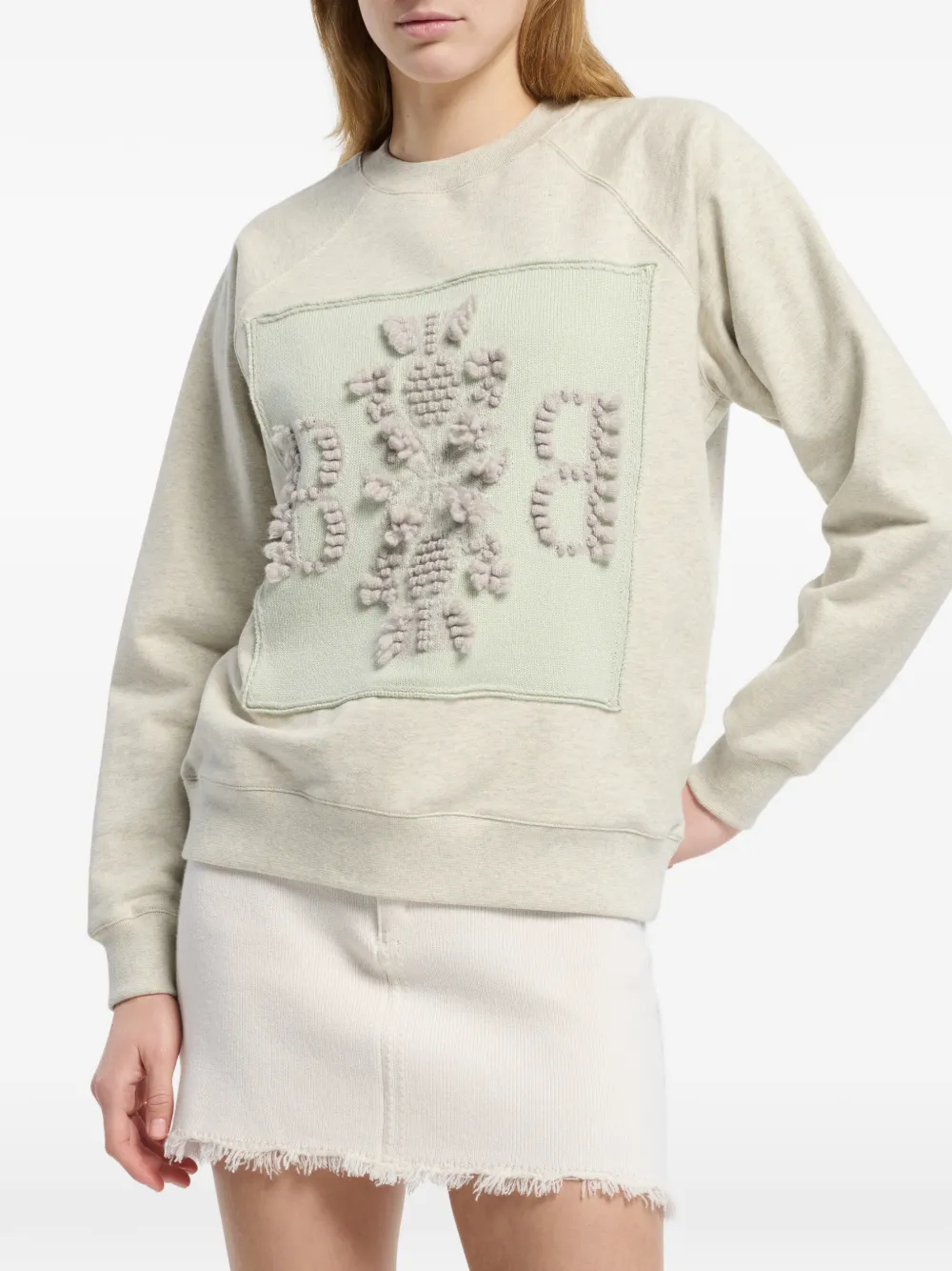 Barrie Sweater met logo Grijs