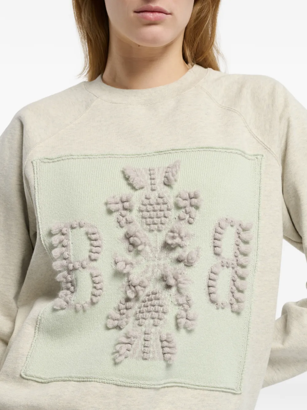Barrie Sweater met logo Grijs