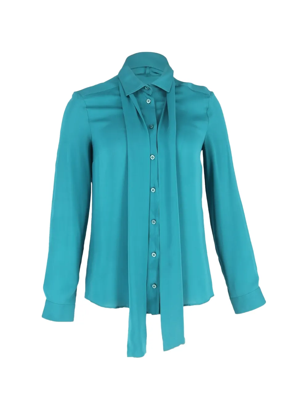 Gucci Pre-Owned button-down bow blouse - Blau