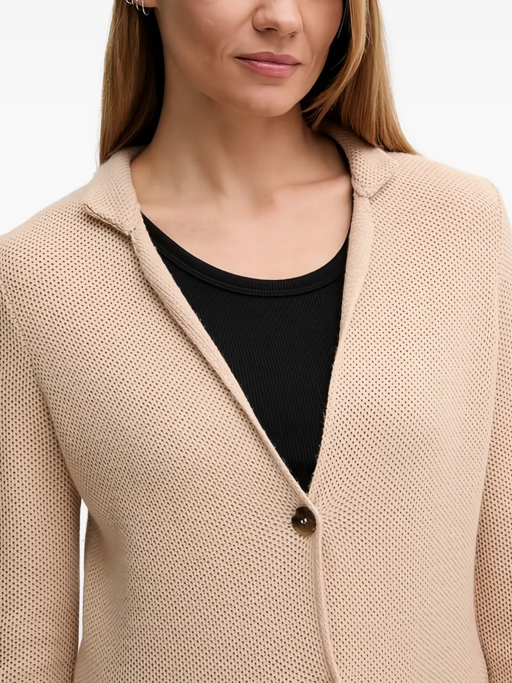 Benetton Vest met opgestikte zak Beige