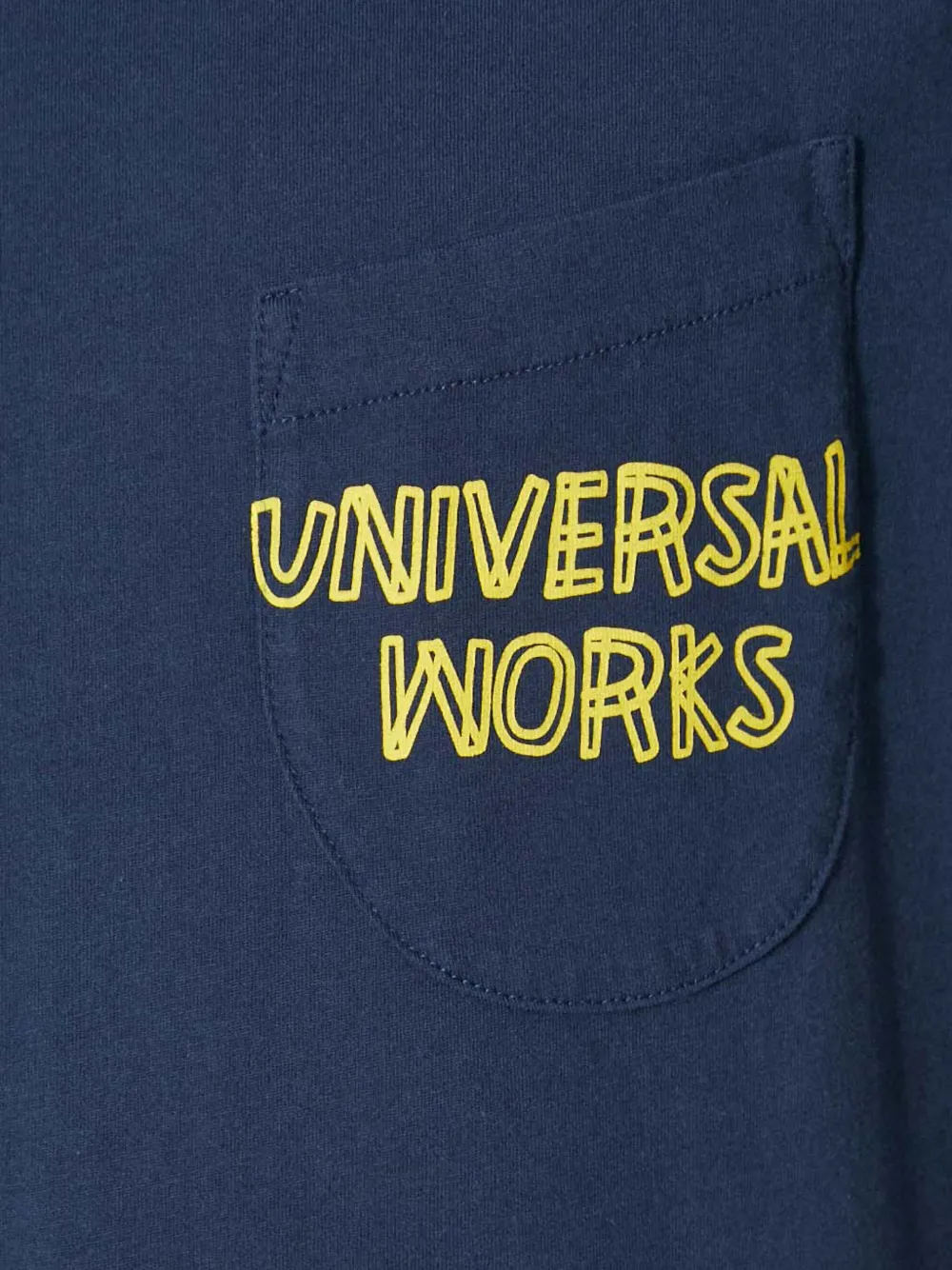 Universal Works T-shirt met borstzak Blauw