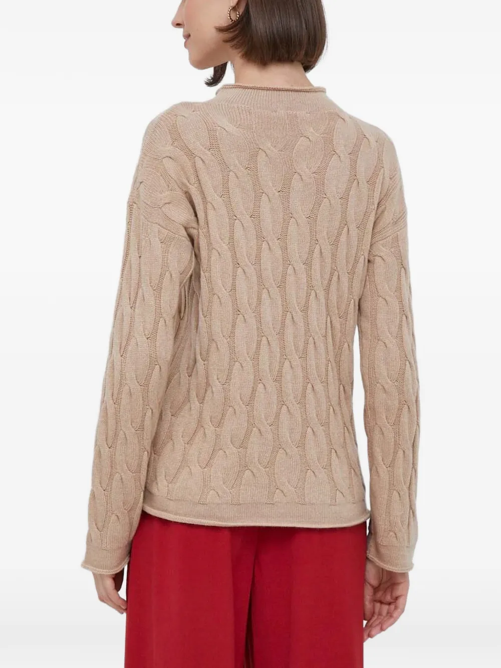 Benetton cable knit jumper Beige