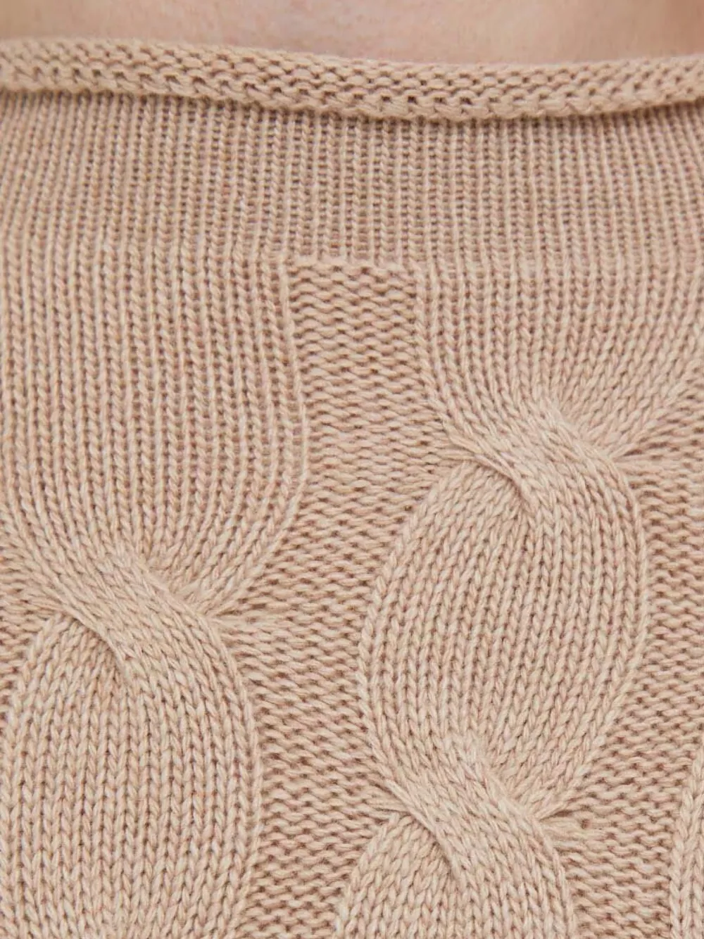 Benetton cable knit jumper Beige