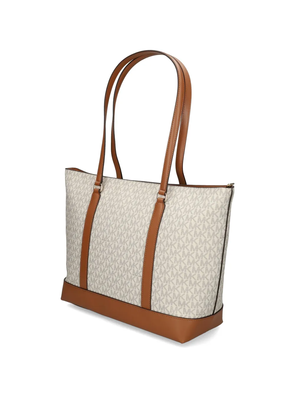 Michael Kors Grote Temple shopper met monogram-bedel Beige