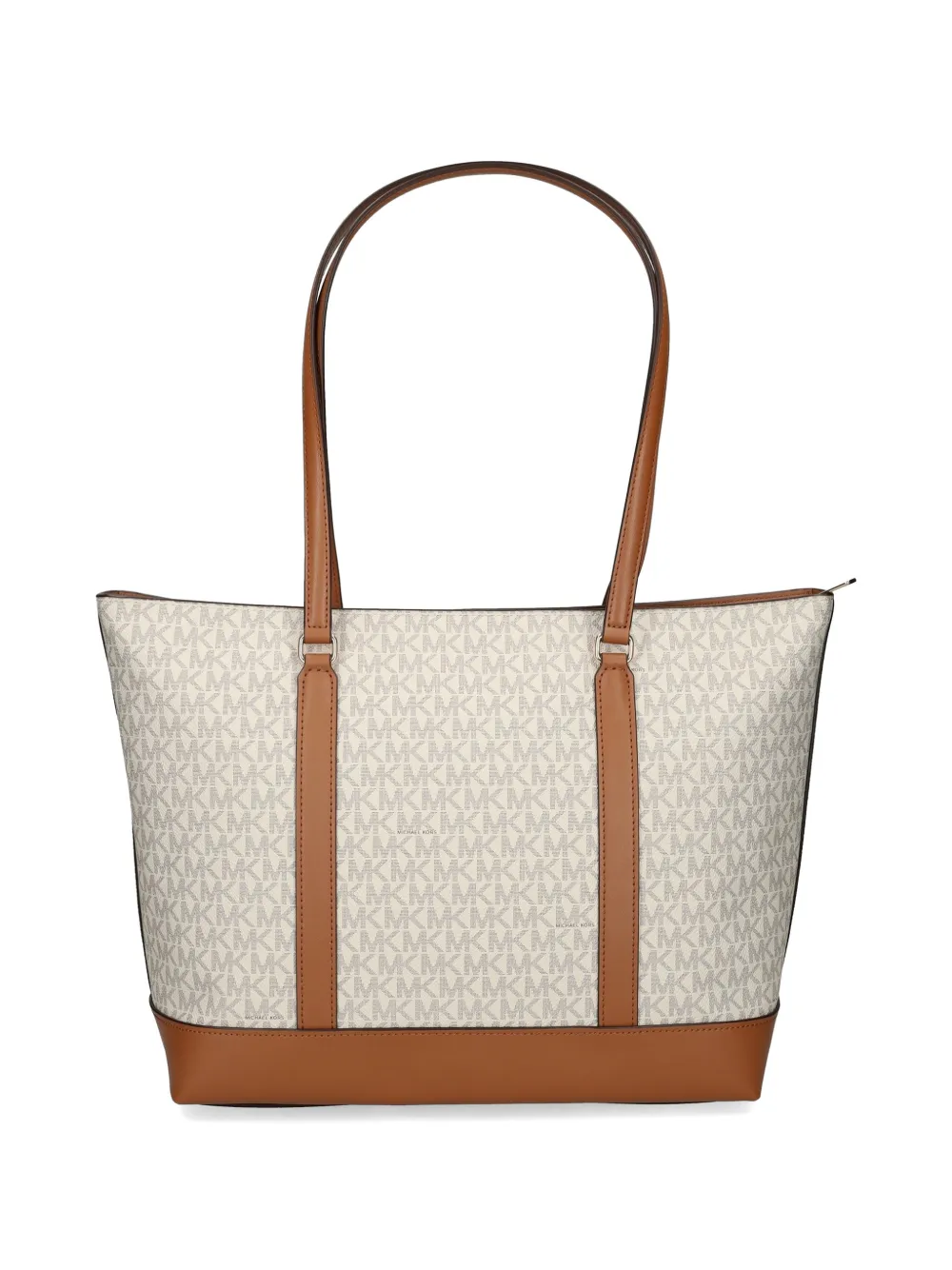 Michael Kors Grote Temple shopper met monogram-bedel Beige