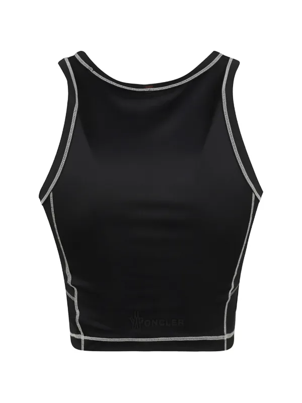 Moncler Grenoble contrast-stitching Tank Top | Black | FARFETCH