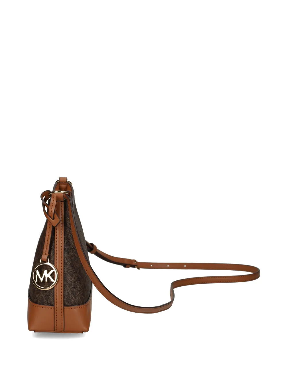 Michael Kors Crossbodytas met logo-bedel en monogram Bruin