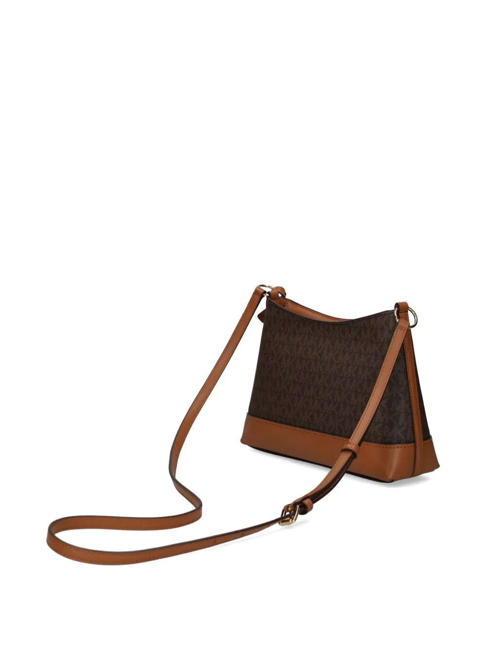 Michael Kors Crossbodytas met logo-bedel en monogram Bruin