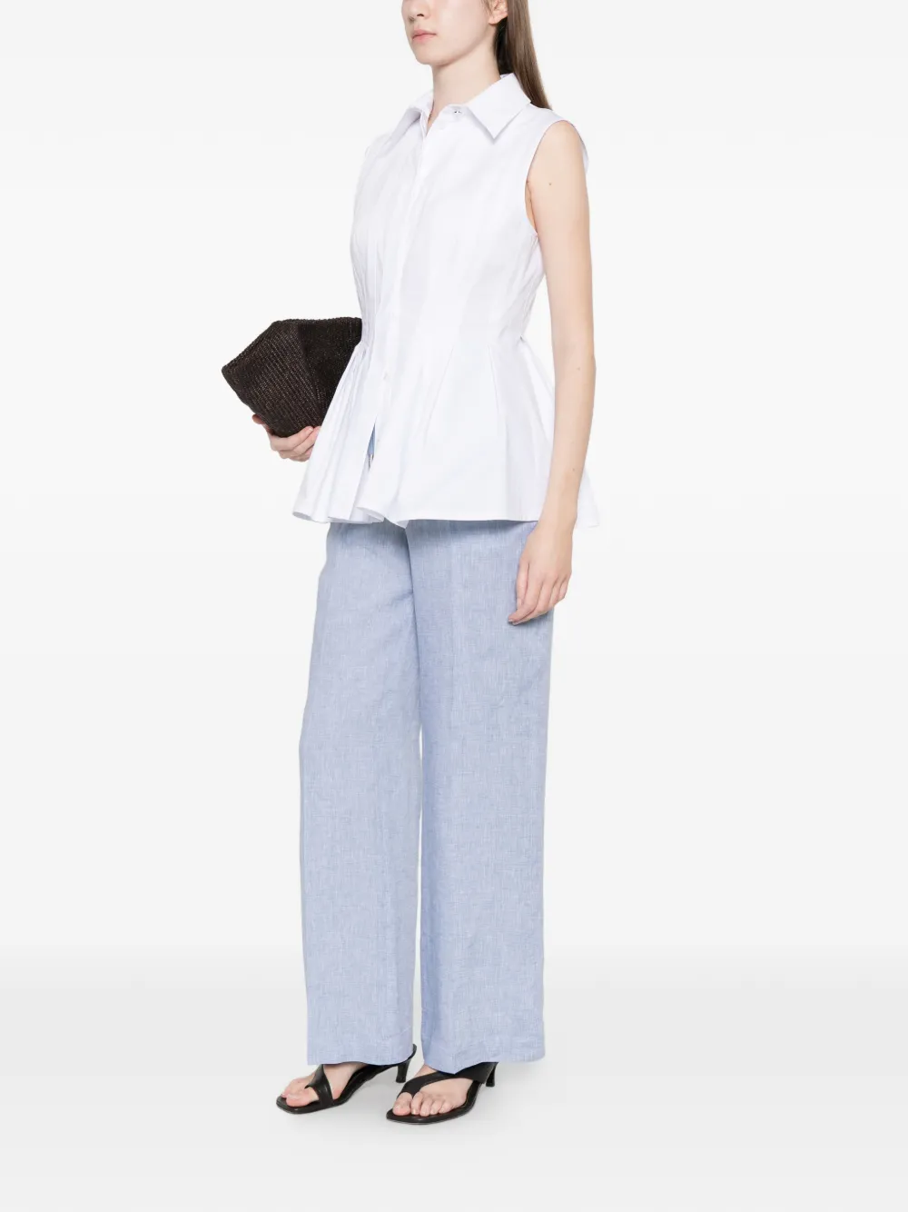  Peserico Drawstring Trousers - Blue 