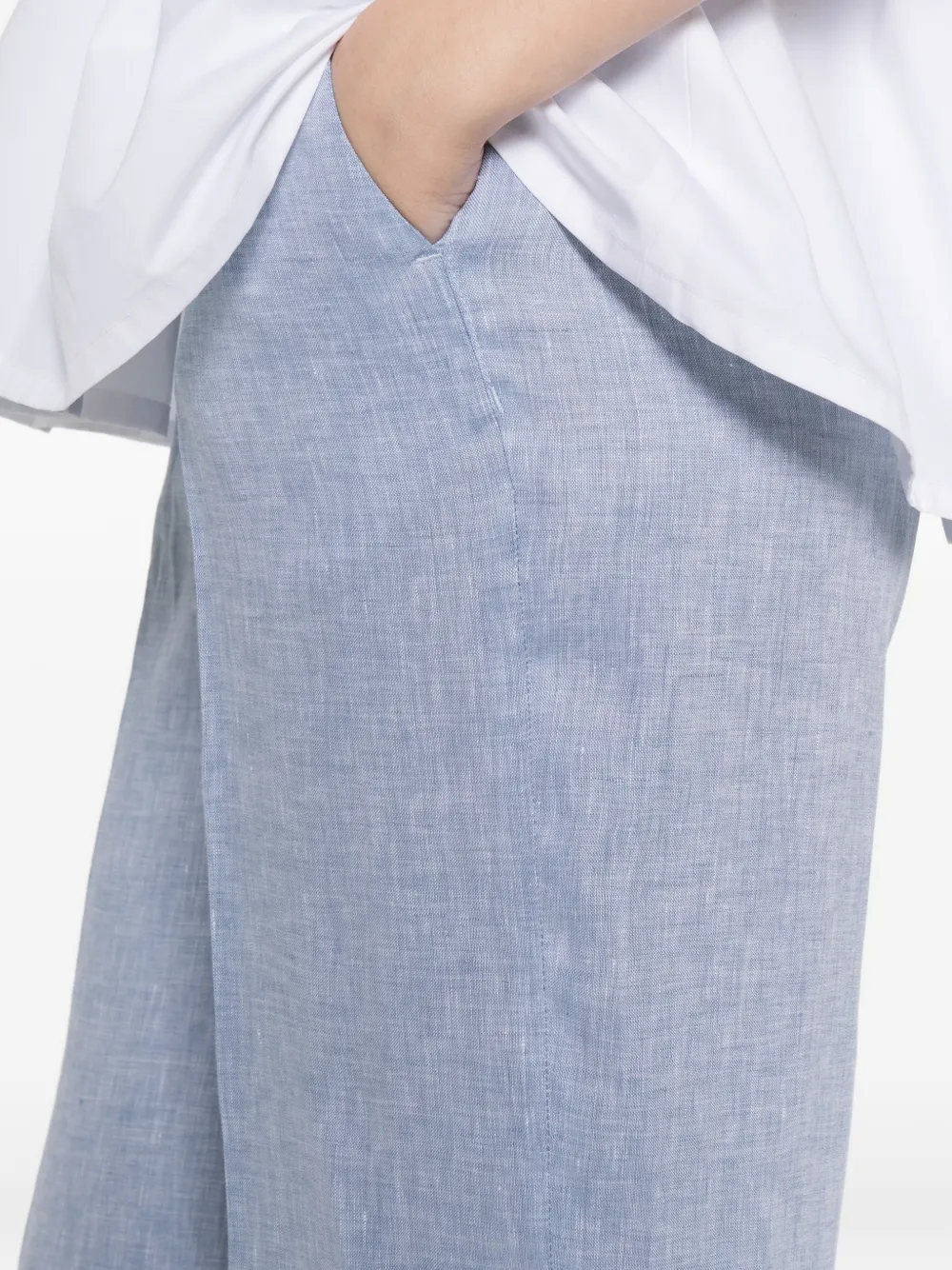 Peserico Broek met trekkoord Blauw