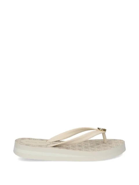Michael Michael Kors Posie logo charm flip flops