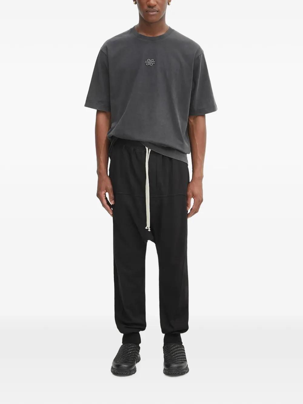Filling Pieces Katoenen T-shirt met logopatch Grijs