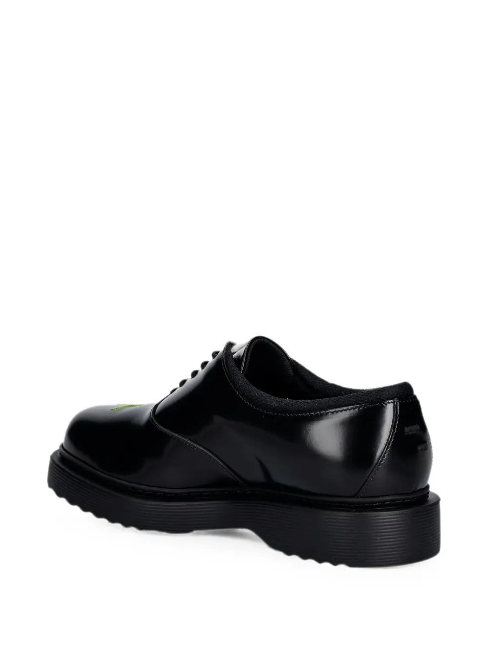 Filling Pieces flower-embroidered lace-up derby shoes Zwart