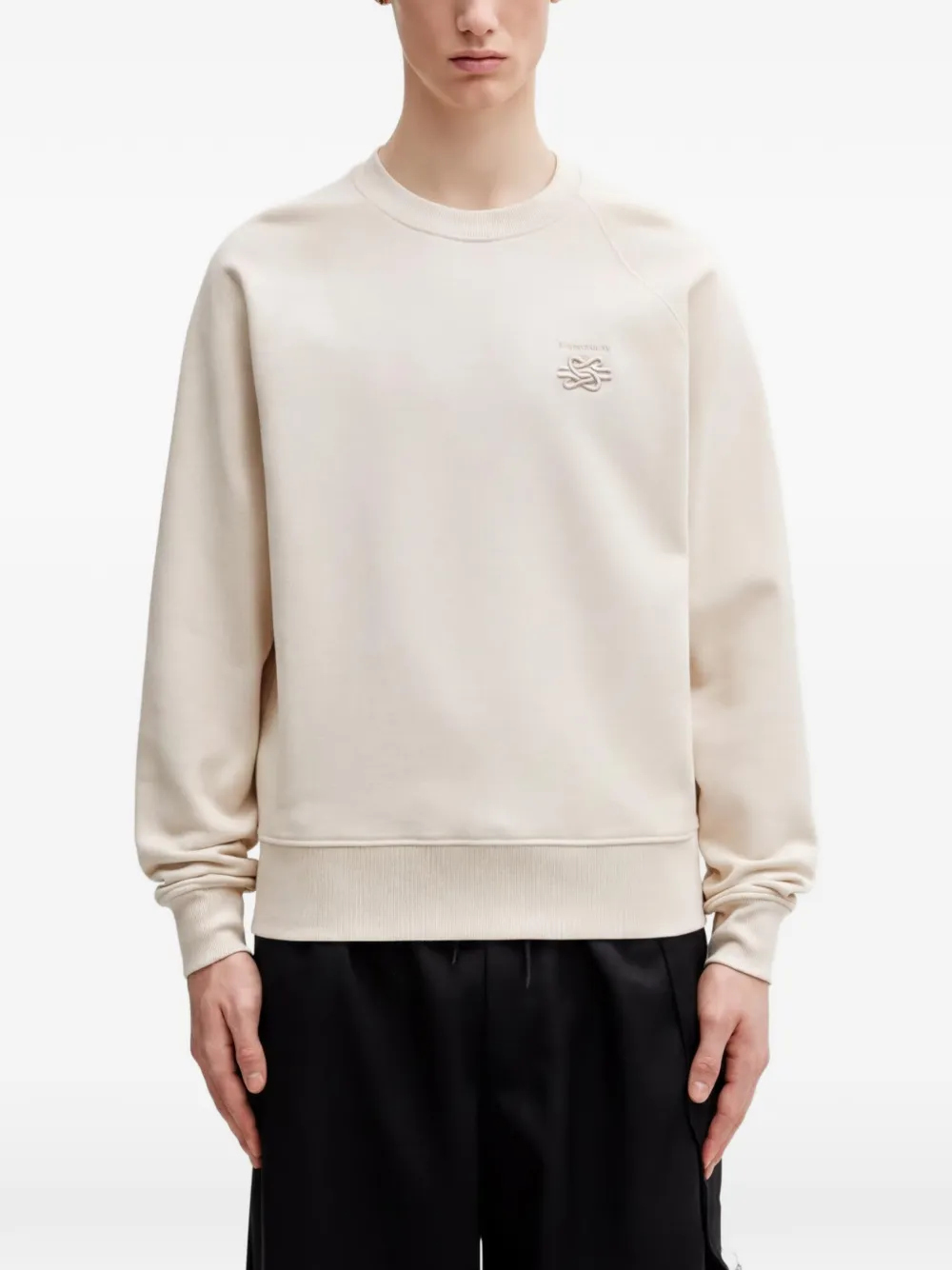Filling Pieces logo embroidered sweatshirt - Toni neutri