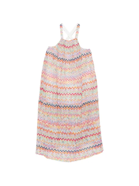 Missoni Kids vestido con motivo en zigzag