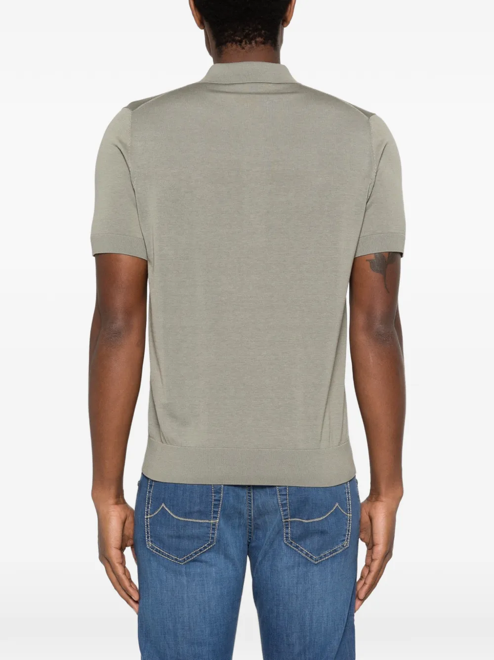 Paolo Pecora Poloshirt met knopen Groen