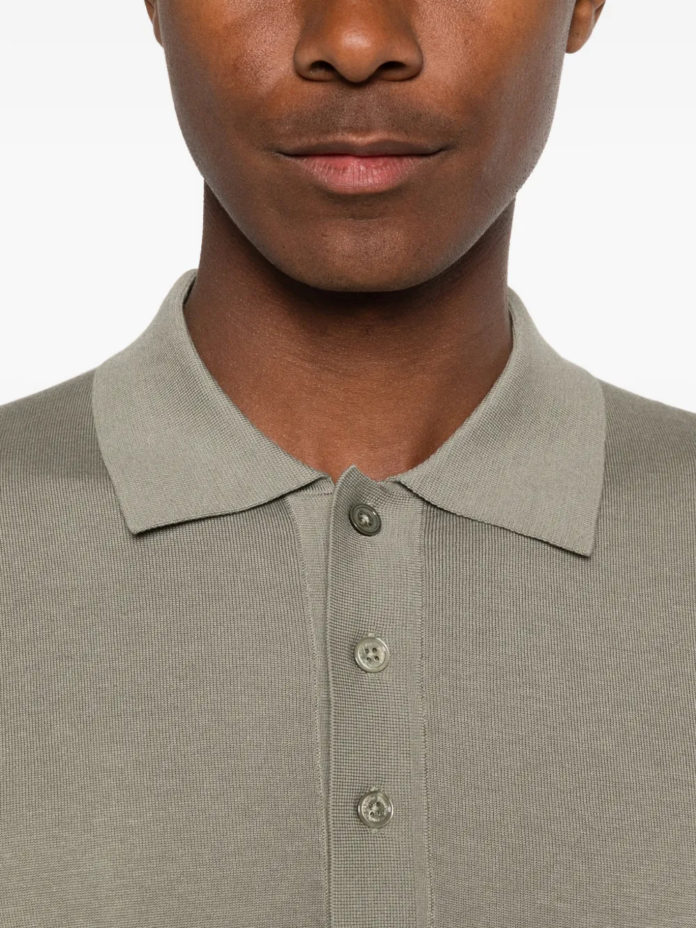 Paolo Pecora Poloshirt met knopen Groen