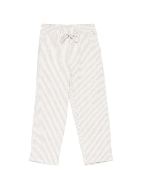 LALALU striped drawstring trousers