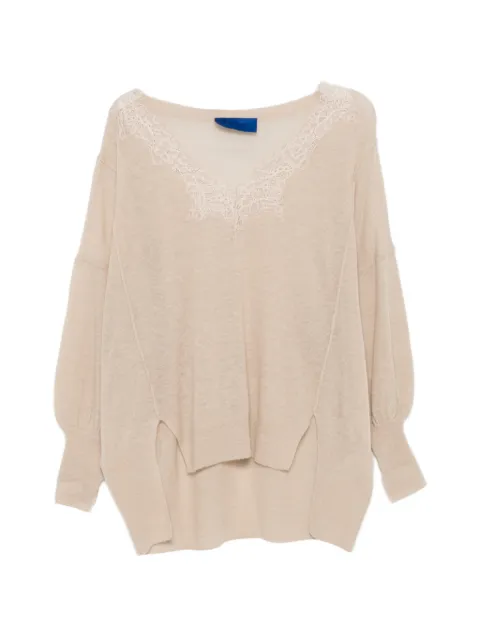 Mes Demoiselles jersey Aera de encaje con cuello en V