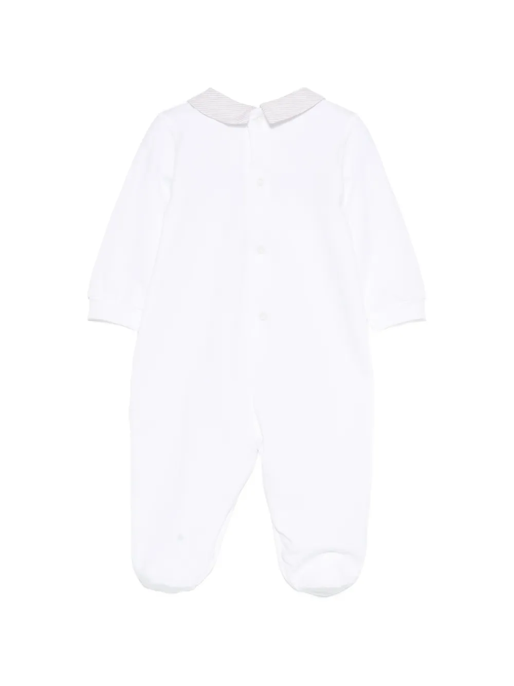  Lalalu Embroidered Collared Pajama - White 