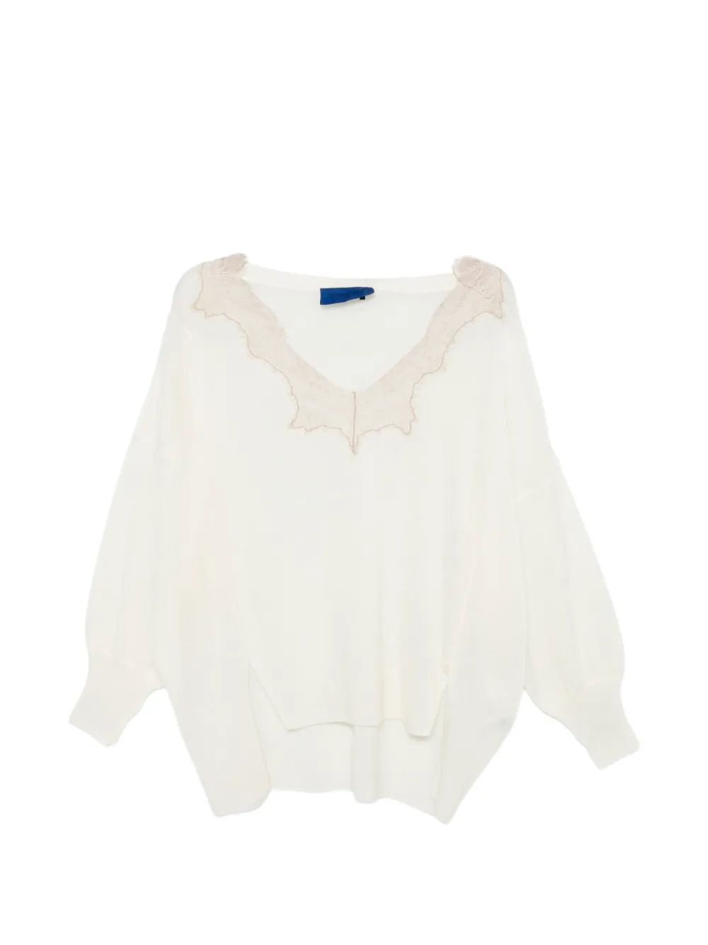 Mes Demoiselles Aera lace V-neck sweater - Toni neutri