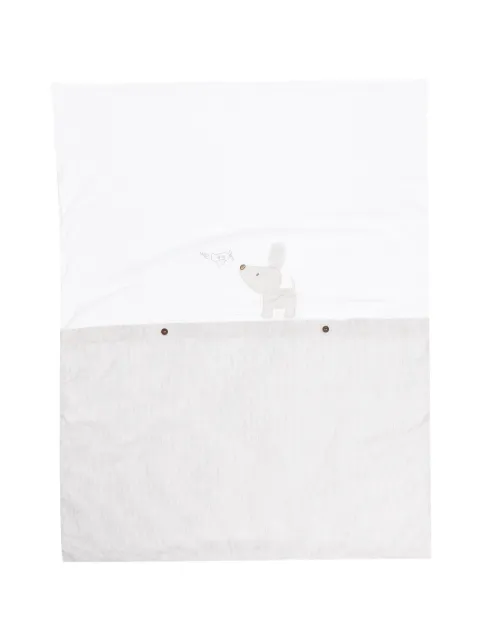 LALALU dog-appliqué blanket
