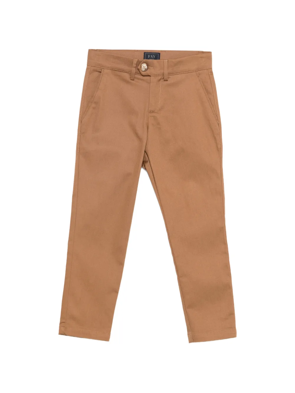 Fay Kids buttoned chinos - Marrone