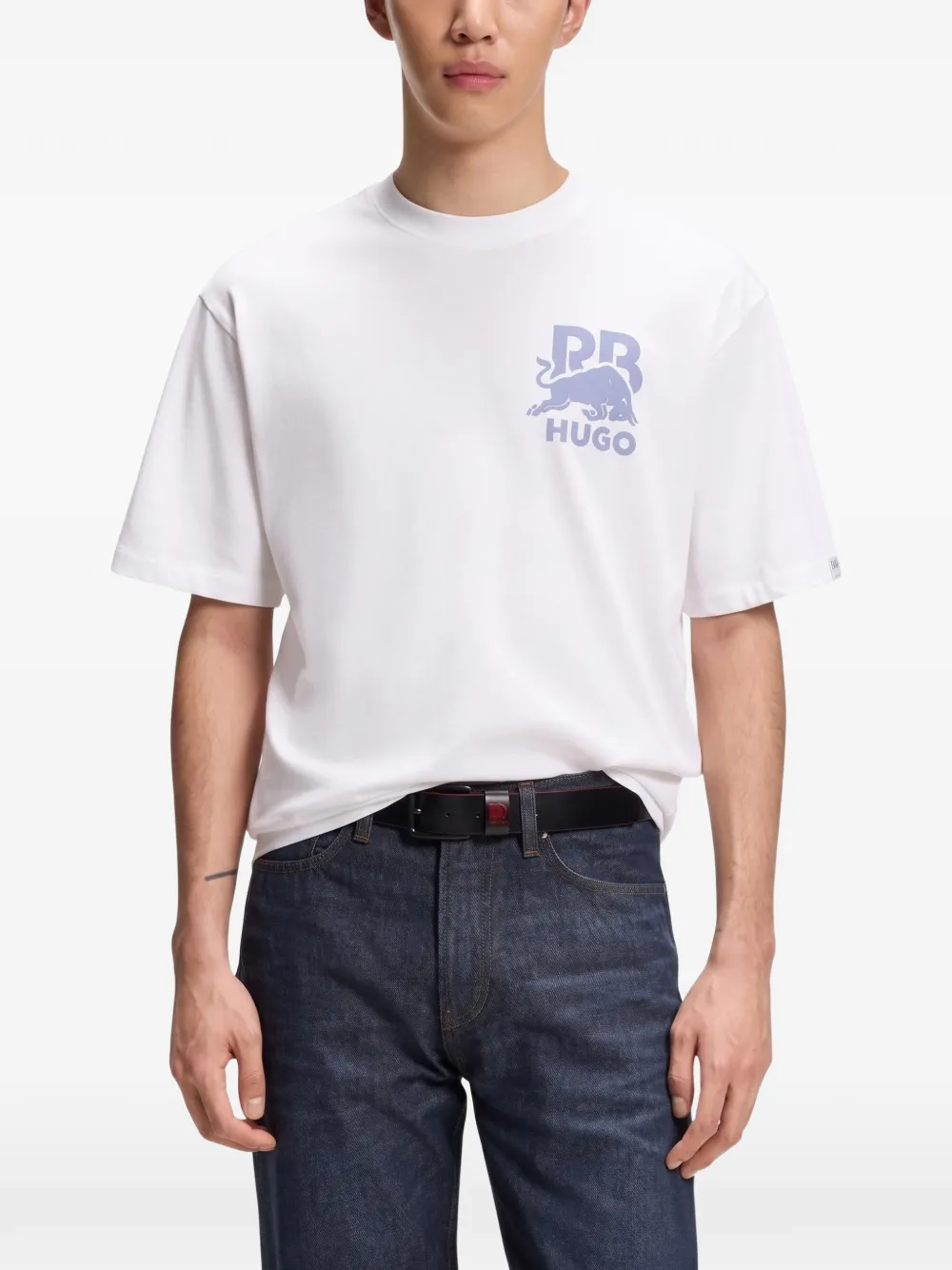 HUGO x Racing Bulls relaxed-fit T-shirt with bull-motif