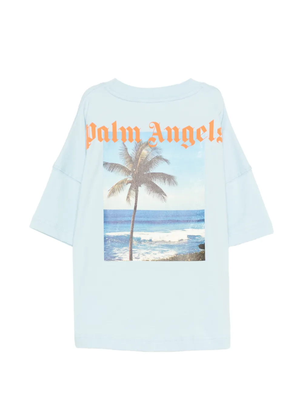 Palm Angels Kids T-shirt met grafische print Blauw