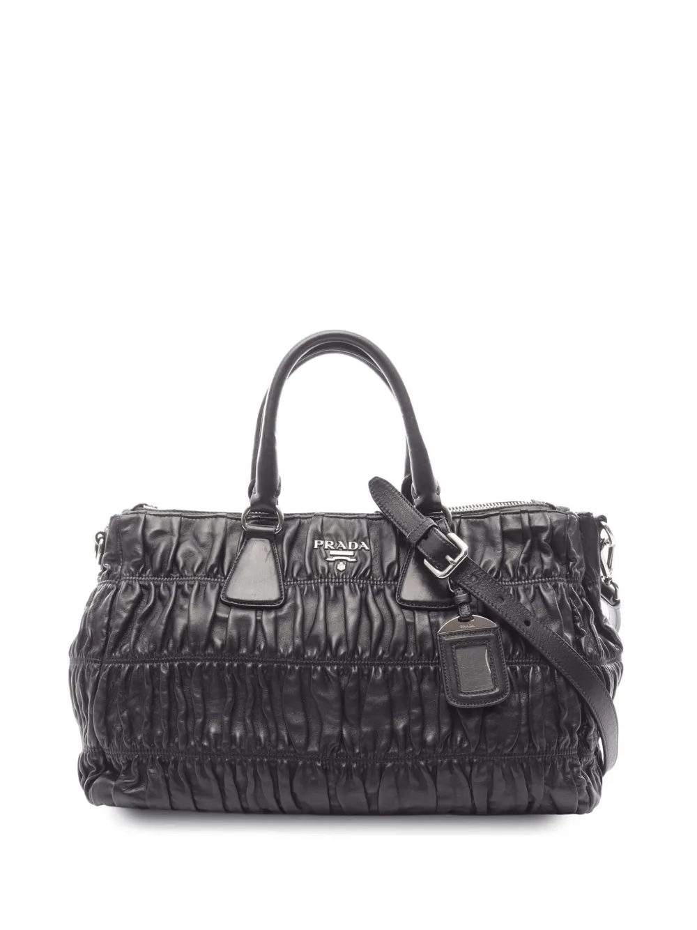 Prada Pre-Owned 2010-2025 Nappa Gaufre satchel - Nero