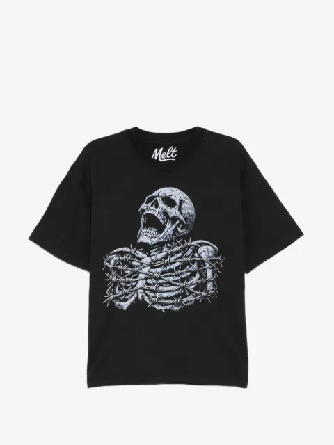 Melt skull-print T-shirt