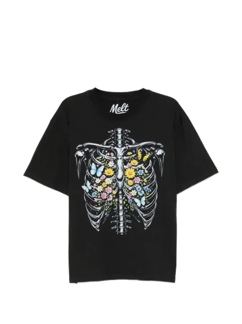 Melt floral skeleton T-shirt