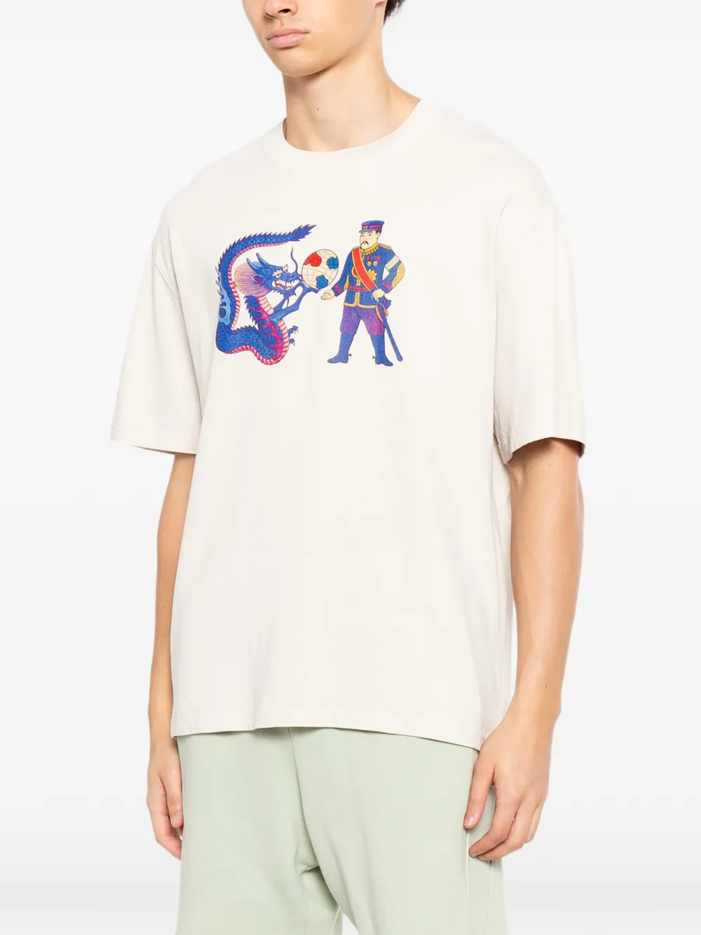  Melt Graphic-print T-shirt - Neutrals 