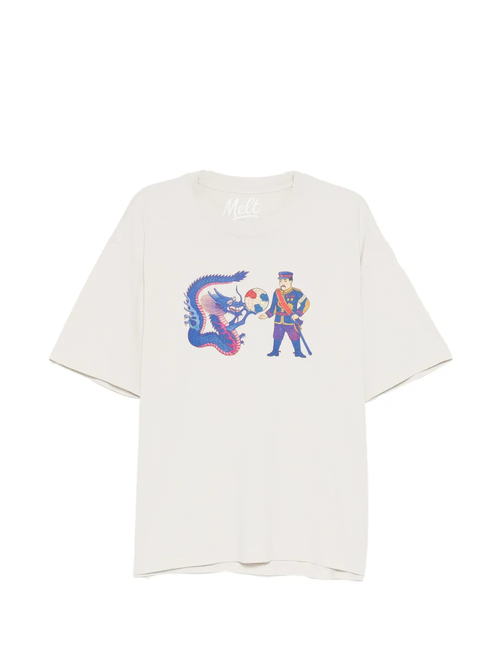 Melt graphic-print T-shirt - Nude