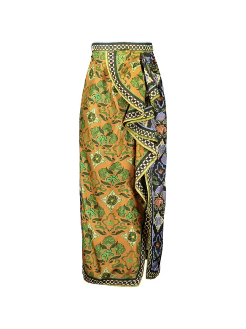 ALEMAIS Cece spliced silk skirt